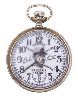 1930s 16S Ingersoll "Babe Ruth - Baseball Club" Pocket Watch Plus Box 